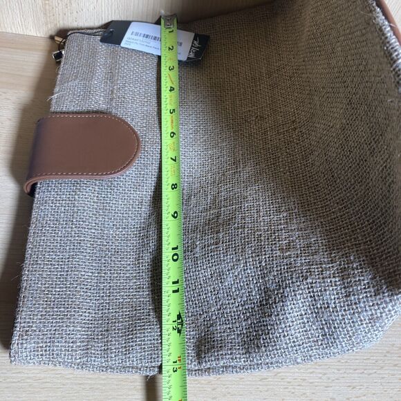 Nasty Gal Natural Burlap Beach Backpack/Bag New With Tags - Picture 9 of 9